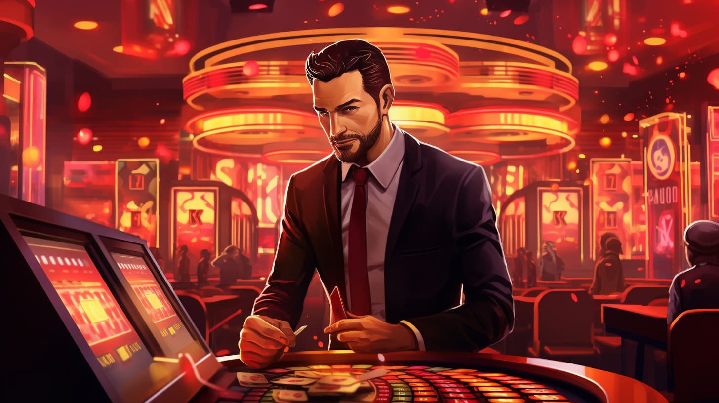 Antarmuka aplikasi ayu slot menampilkan meja dealer langsung dan menu permainan